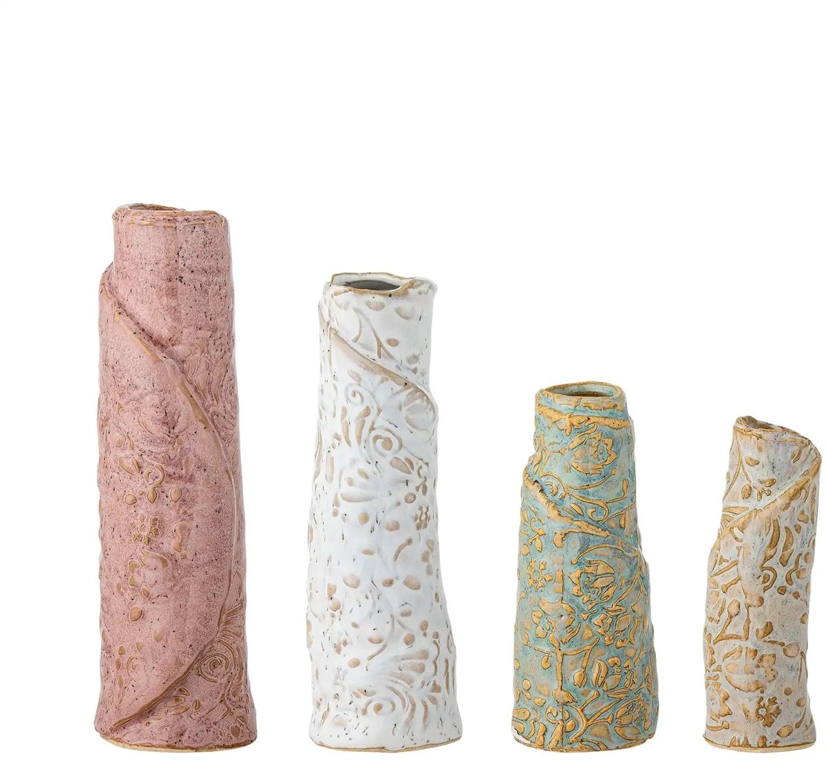 Bloomingville Vaas aardewerk bruin Temple - set van 4 [gid://shopify/Metaobject/307221758287]