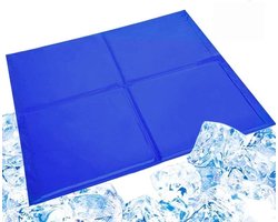 Huisdier Koelmat - Zelfkoelend Kussen - Hitte Verlichten - Druk-geactiveerd - XL 96x81cm - Blauw