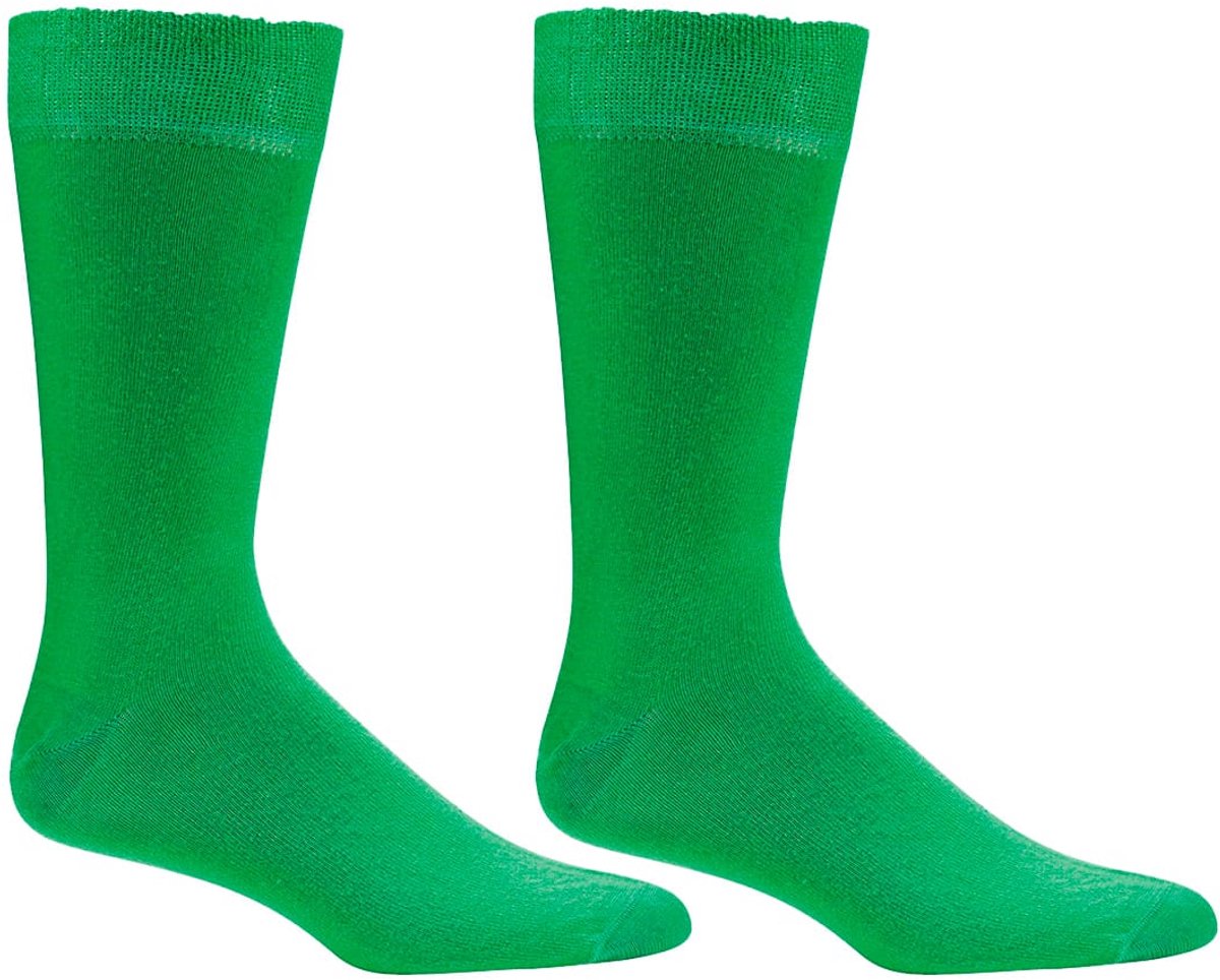 6 Paar Socks4fun Sokken - Katoen - Groen - Zonder Knellende Boord