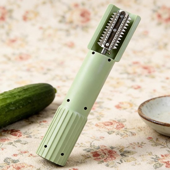 Elektrische Fruit Rasp - Keuken Rasp Machine - Groente Salades Maken - Draadloos en Spatvrij - 24.5 cm Lengte - Wit — afbeelding 3
