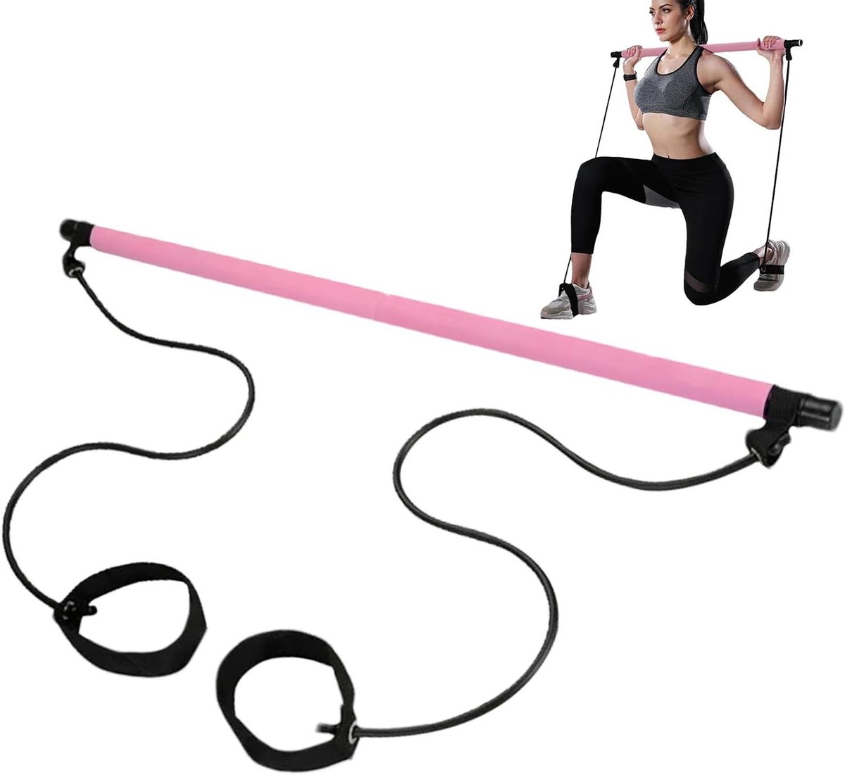 Pilates Bar - Fitness Bar Yoga Bar - Krachtige Lichaamstraining - Lichtgewicht en Draagbaar