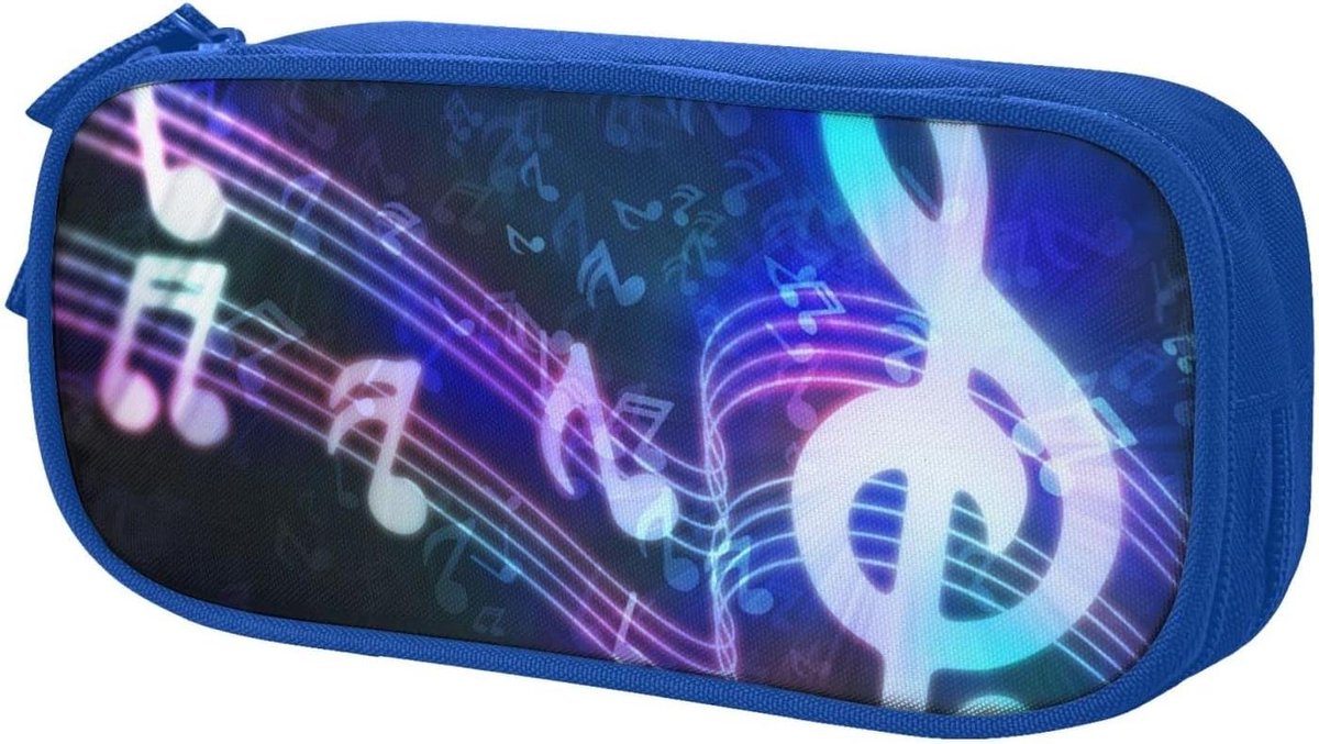 Muziek Notes Etui - Potlood Tas Pouch - School Briefpapier Organizer - Grote Opbergruimte - 5.0cm*10.5cm*20.5cm - Kleur