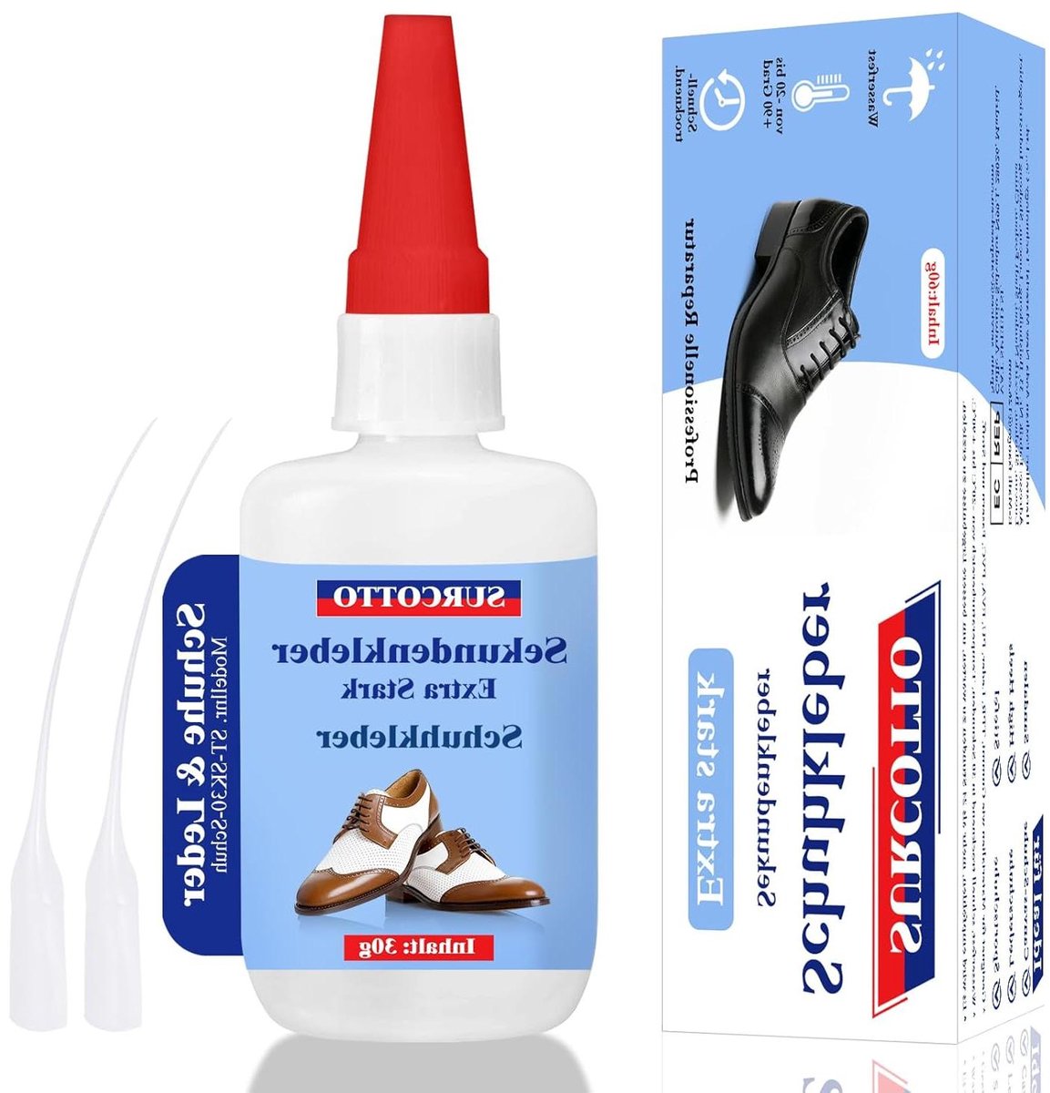 Secondelijm Extra Sterk - Schoenlijm Reparatie - Schoenen Herstellen - Watervast Temperatuurbestendig - 30 g - Transparant