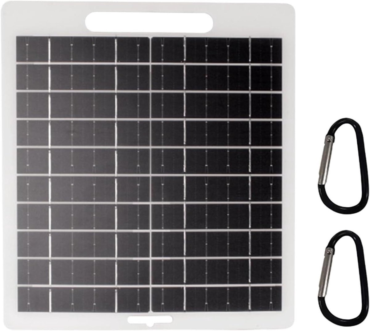 Draagbaar Zonnepaneel - Zonneoplader Outdoor - Apparaten Opladen - Hoog Rendement 10W - 27.9 x 24.3 cm - Zwart