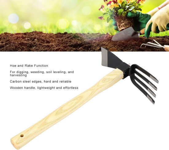 Hand Cultivator - Tuin Graver - Bodem Bewerken - Stevig Carbon Staal - 40 cm - Niet gespecificeerd — afbeelding 5