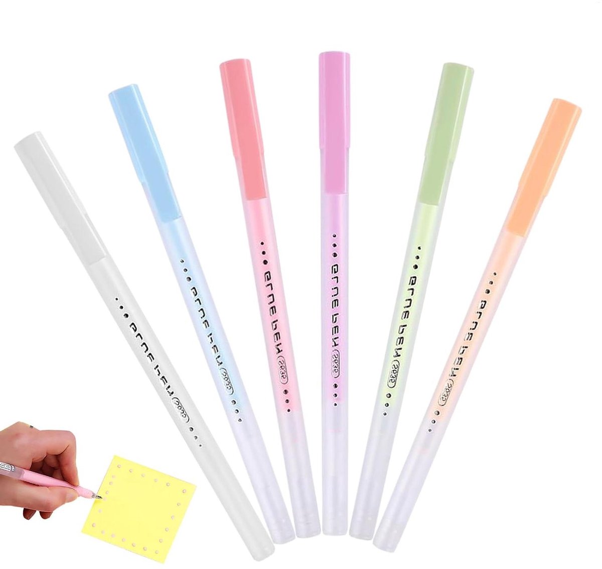 Papierkunst Lijmpen - Scrapbooking Lijm Pen - Kaarten Maken - Precisie Lijm Applicatie - 6 Stuks - Wit