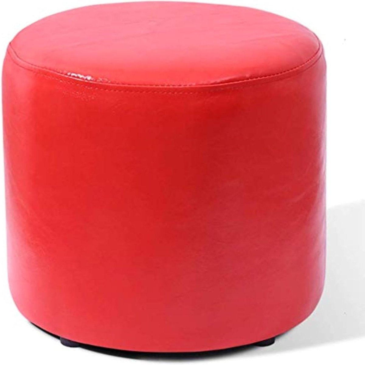 Voetenbankje Kubus - Poef Ottomaan - Ontspannen Zitten - Massief Houten Frame - 30x30x30 cm - Rood