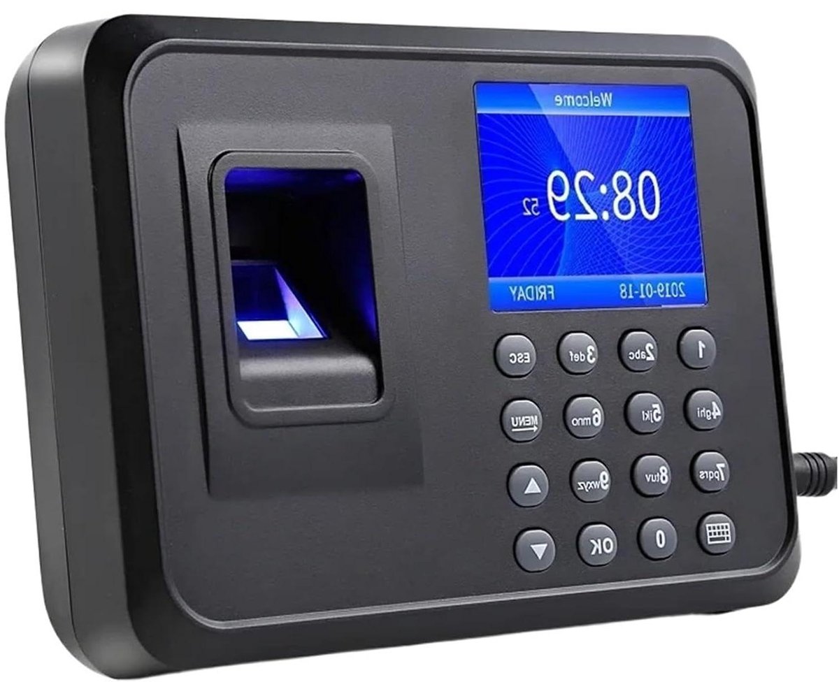 Aanwezigheidsregistratie Systeem - Tijdklok Vingerafdruk - Werknemer Tijd Registreren - Biometrische Vingerafdruk - 1 kg - Grijs
