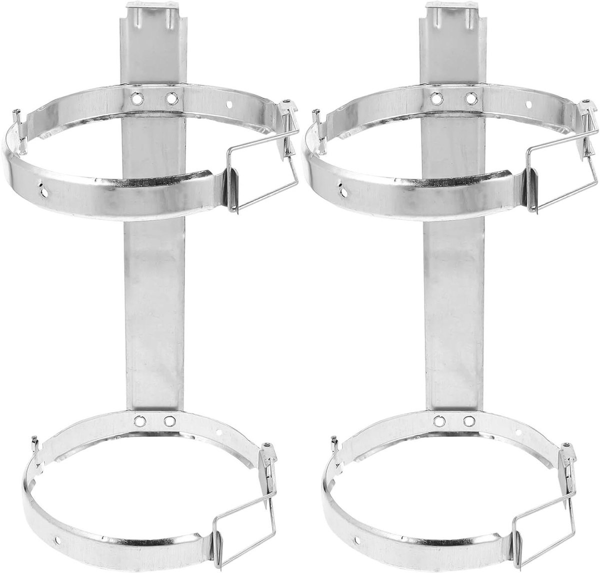 Brandblusser Beugels - Brandblusserhouders Muurbevestiging - Veiligheid Organiseren - Corrosiebestendige Constructie - 27x16x16 cm - Zilver