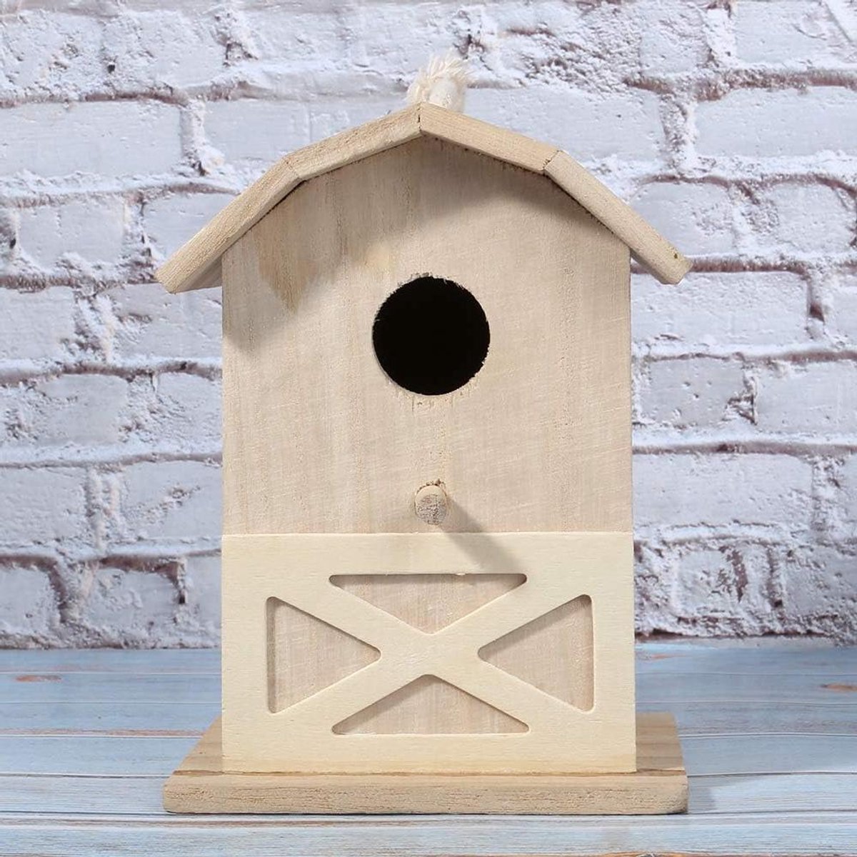 Vogelhuisje Tuin - Vogelnest Hout - Vogels Huisvesten - Natuurlijk Paulownia Hout - 13 x 12 x 18 cm - Natuurlijk