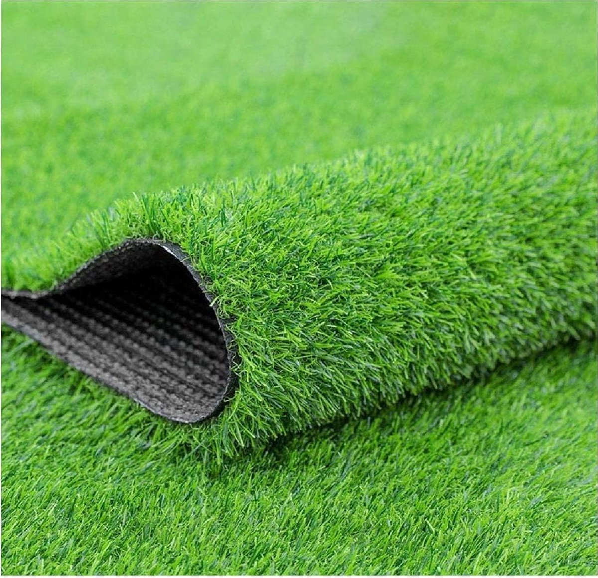 Kunstgras Mat - Balkon Tapijt Gazon - Tuin Decoratie - Hoge Dichtheid 14700 Stitches - 25 x 6 voet - Groen