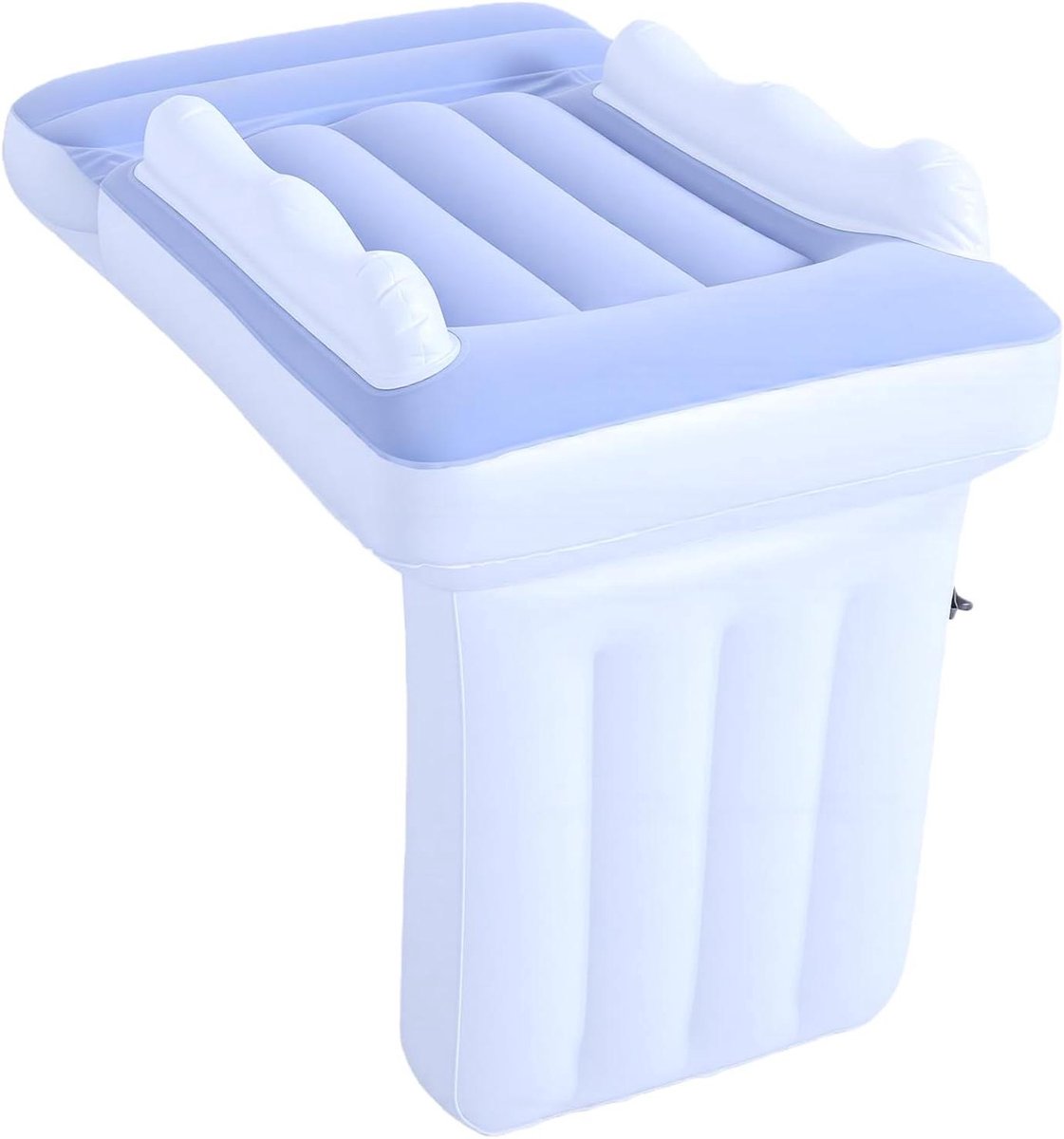 Opblaasbaar Vliegtuigbed - Luchtbed Kinderen - Comfortabel Reizen - Draagbare Autostoelverlenger - 29 x 22 x 7 cm - Blauw