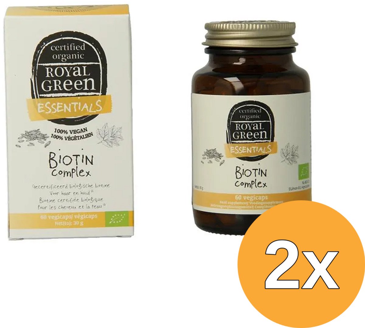 2x Royal Green Biotine Complex Bio (60 vega capsules)