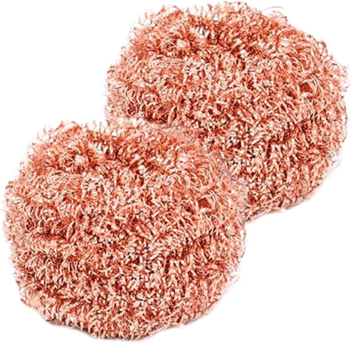 Koperen Schrobber - Koperen Pads - Keuken Reinigen - Vetvrij Maken - 2 stuks - Koperkleurig