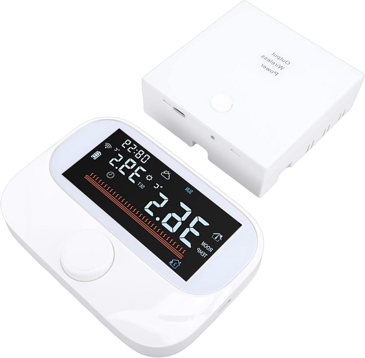 Slimme Kamerthermostaat - Verwarming Thermostaat - Energie Besparen - WiFi App Bediening - 118 x 86 x 24 mm - Wit