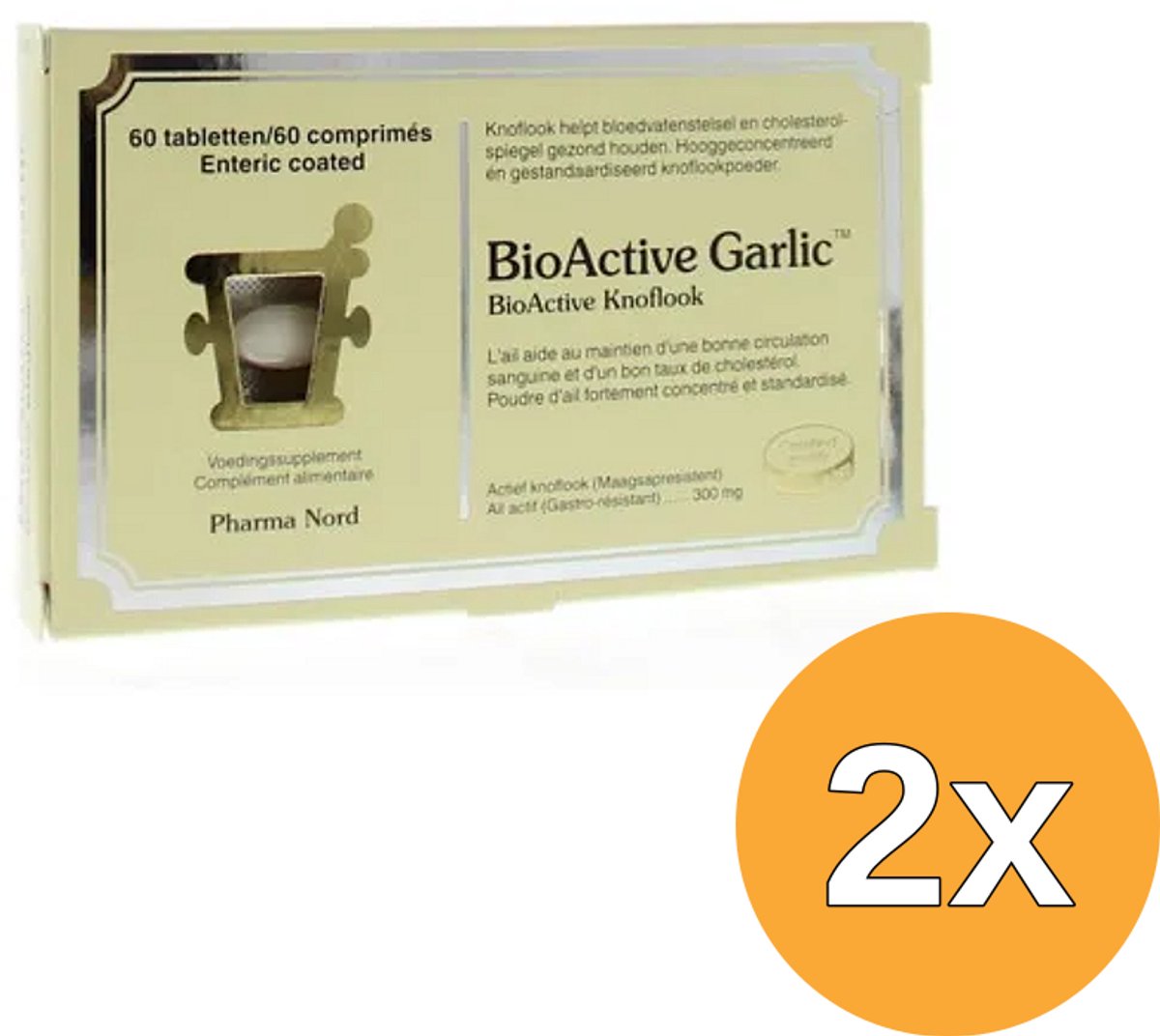 2x Pharma Nord Bio Active Knoflook (60 tabletten)