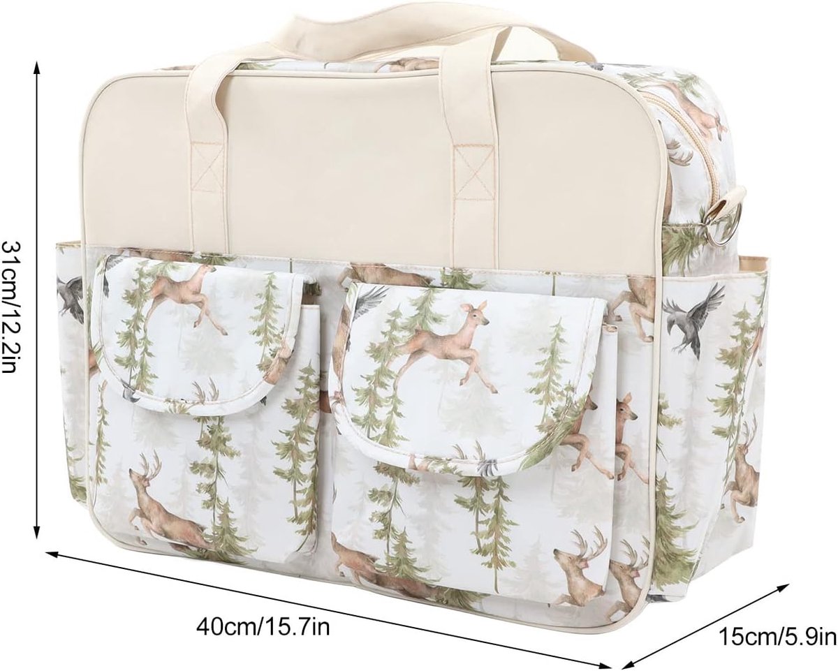 Luiertas Rugzak - Babytas Moederschapstas - Babyverzorging Reizen - Waterdichte Polyester Stof - 40 x 15 x 31 cm – foto 7