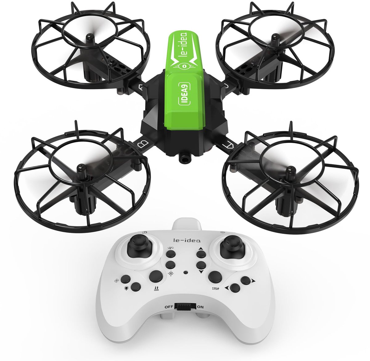 SnelShoppen - Gemonteerde RC Quadcopter Drone met 3 Snelheidsmodi, Headless-Modus, Propellerbescherming, 2 Accu's - Educatief Vliegtuig voor Beginners