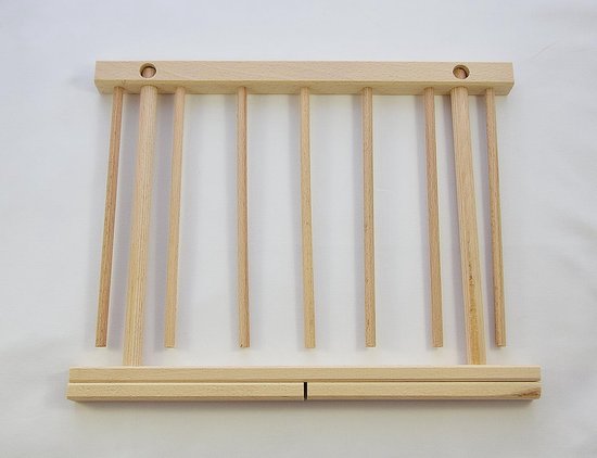 Pastadroger - Verse pasta rek - Ambachtelijk maken - 7 droogarmen - 37 cm hoog - Beige — afbeelding 4