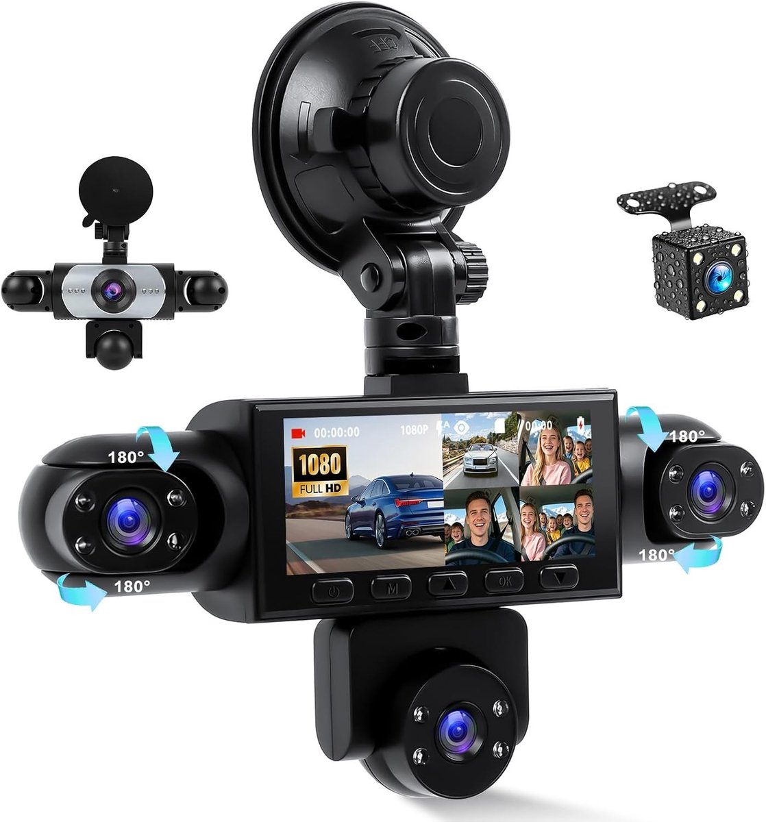 Dashcam - Zwart - Compact - 1080p HD Resolutie - Voor Auto