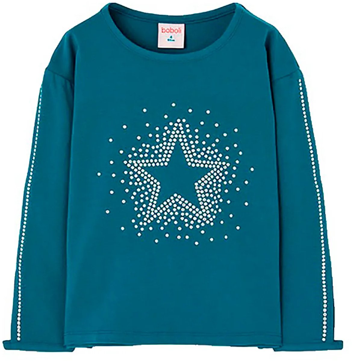 Boboli 434045 T-shirt Met Lange Mouwen Blauw 8 Years Meisje