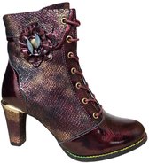 Laura Vita Alcbaneo 173 Wine Enkellaarzen Bordeaux Leer Dames - Bordeaux - 39