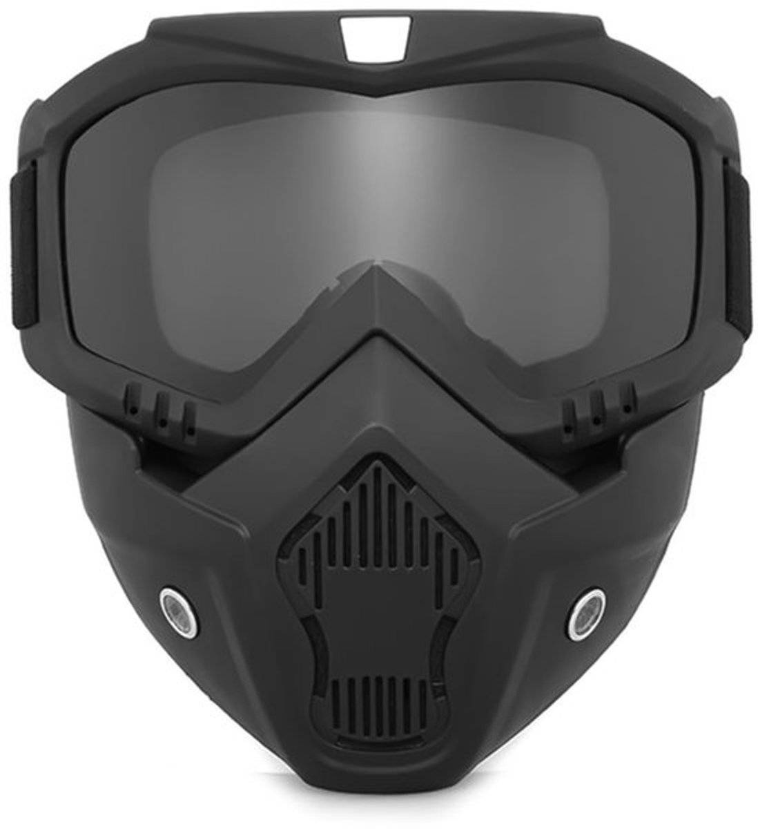 Motorbril afneembaar masker - Zwart - Buitensport - Fietsen - Motorrijden - Skiën - UV-bescherming - Sportbril