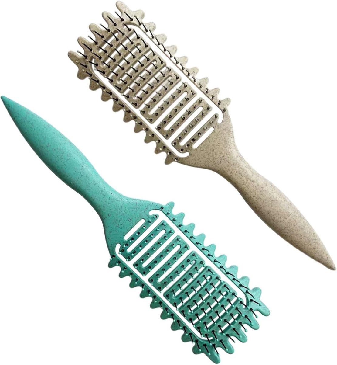Curls Haarborstel - Groen - Haarborstel voor Krullen - Ideale Borstel voor Krullend Haar - Voor Thuis en Onderweg