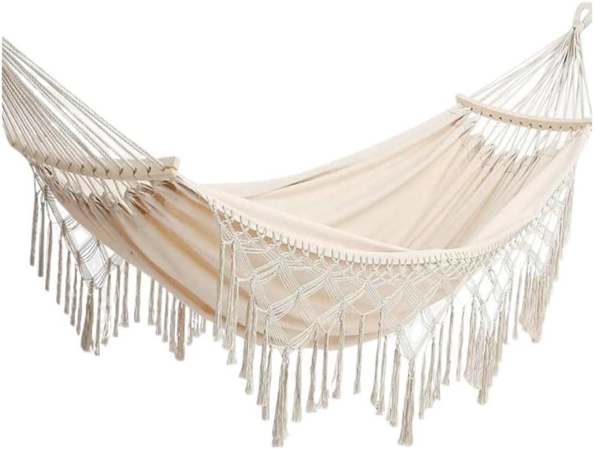 Hangmat Canvas - Kampeerhangmat Dubbel - Ontspannen Buiten - Ademend Mesh - 1200 Grams - Diverse kleuren