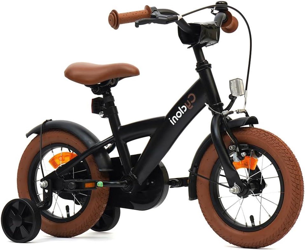 Kinderfiets Jongensfiets Fiets Leren Fietsen Inclusief Zijwieltjes 14 inch Zwart