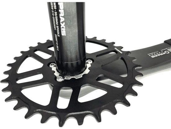 Praxis Mtb Dm Narrow Wide Steel 1x 0mm Offset Kettingblad Zilver 32t — afbeelding 2