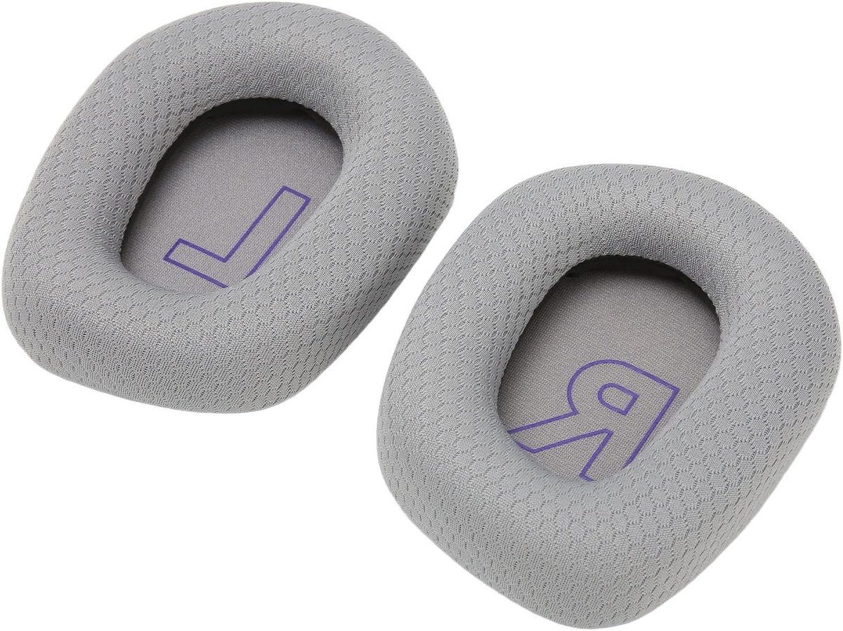 Vervangende Oorkussens - Koptelefoon Kussens - Muziek Luisteren - Ademend Comfort - 29 Gram - Zilvergrijs