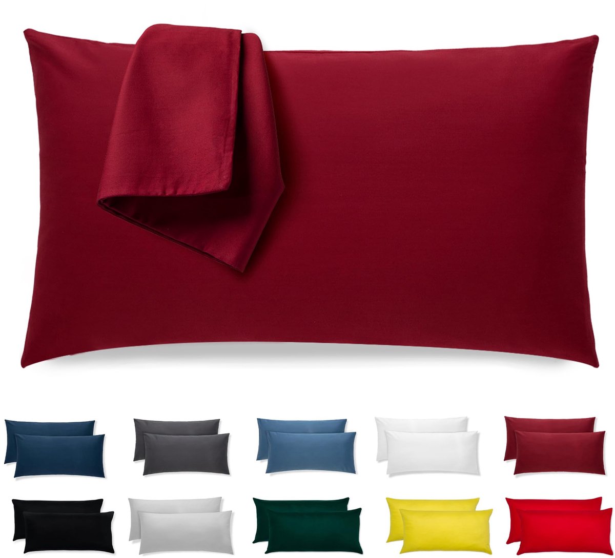 Kussenhoes 40 x 80 cm, 2 stuks, katoen, decoratief voor bed en bank