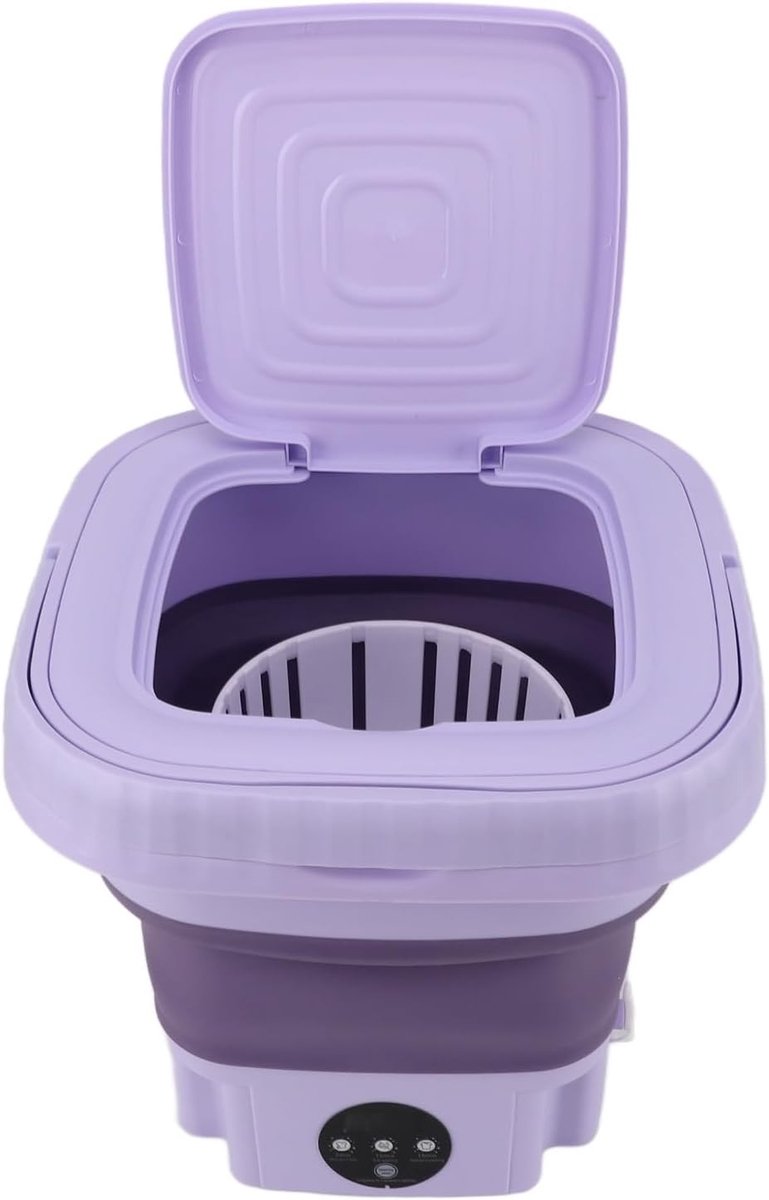 Krachtige Mini Wasmachine met Automatische Stain Removal en Vouwfunctie voor RV - 11L Capaciteit, 110-240V
