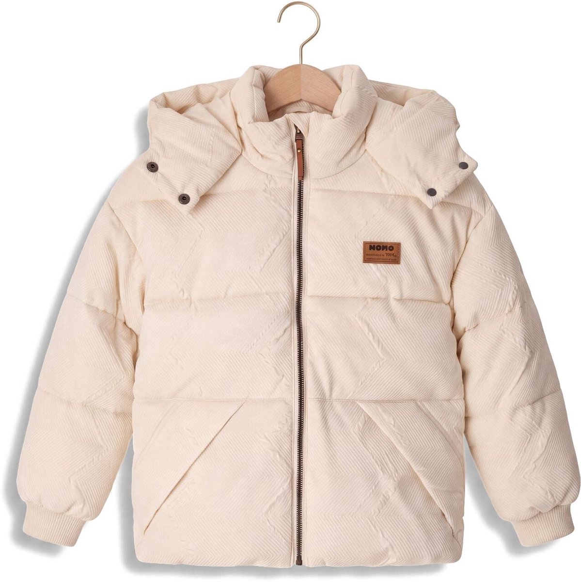 Nono Beau Oversized Winterjacket Jassen Meisjes - Winterjas - Ecru - Maat 146/152