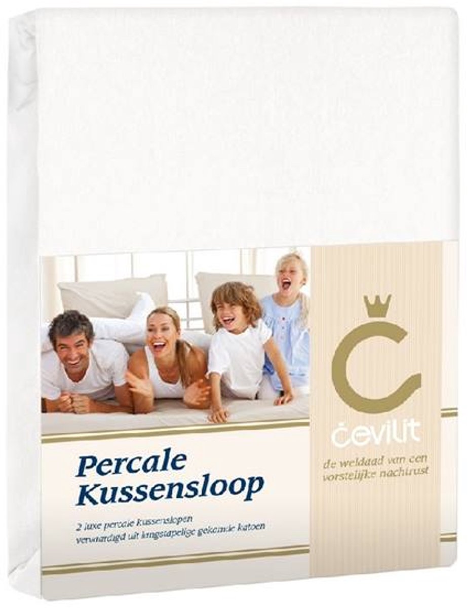 Cevilit Percale Sloop - Wit - 60x70 cm