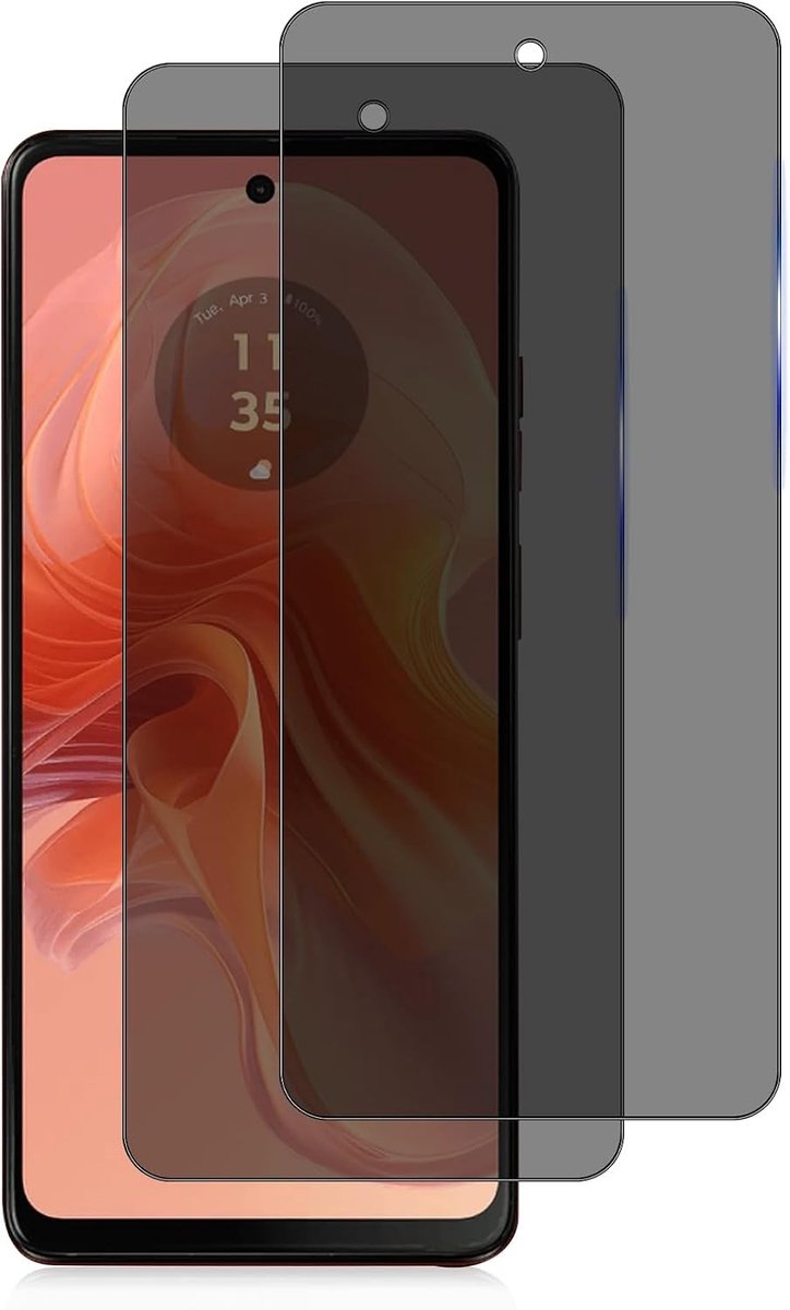 Privacy Screen Protector Set van 2 voor Moto G04s - Tempered Glass, 9H Hardheid, Krasbestendig en Anti-Spionage Film