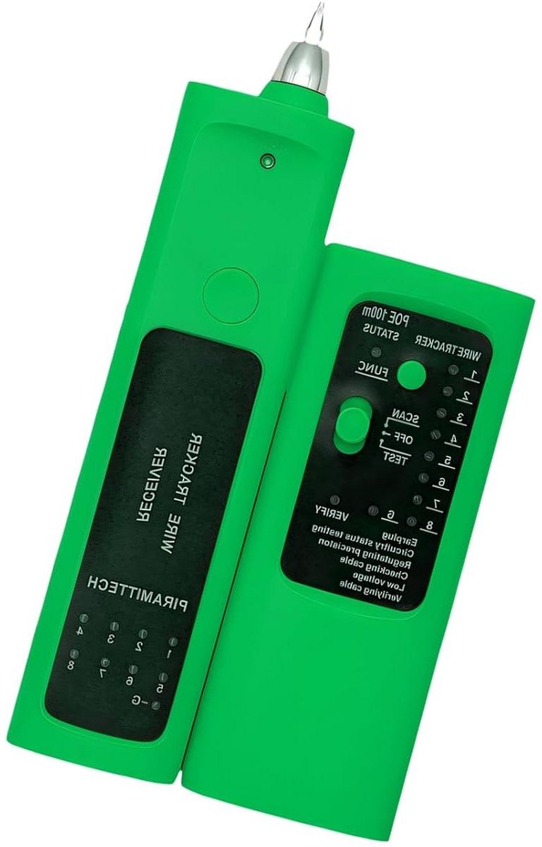 Netwerkkabel Tester - Kabel Detector - Netwerk Onderhoud - 8 Gevoeligheidsmodi - 300m Bereik - Zwart
