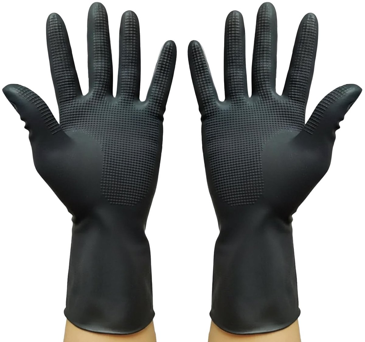 Herbruikbare latex handschoenen voor haarverf en huishoudelijk gebruik, veilige handschoenen voor stylisten en kappers, maat S