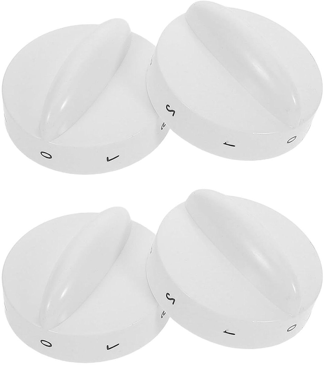 Temperatuurregelknoppen Koelkast - Thermostaatknoppen Vriezer - Temperatuur Instellen - Duurzame Plastic Constructie - 4 stuks - Wit