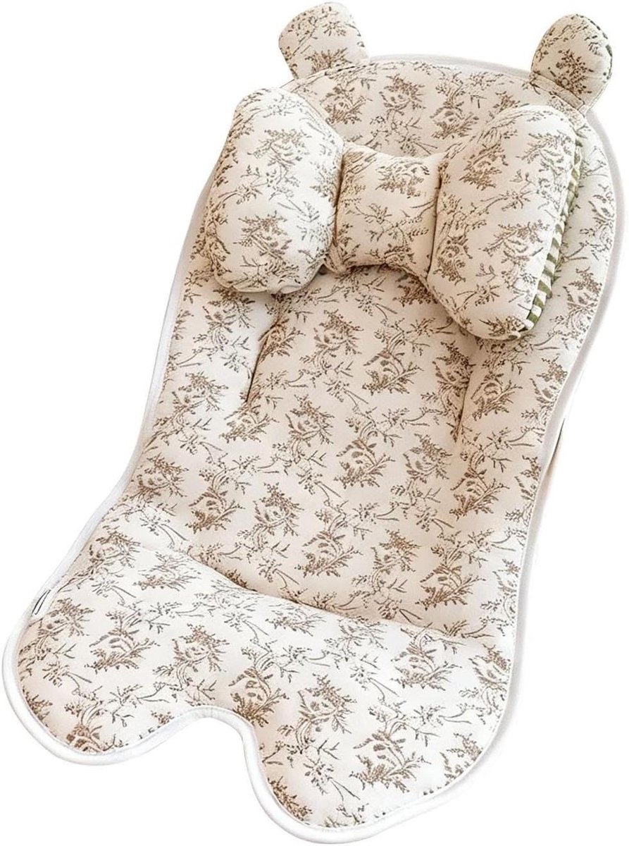 Wandelwagen Zitverkleiner - Kinder Zitkussen - Comfortabel Reizen - Ademend Omkeerbaar - 72x37x10 cm - Wattenschijfje