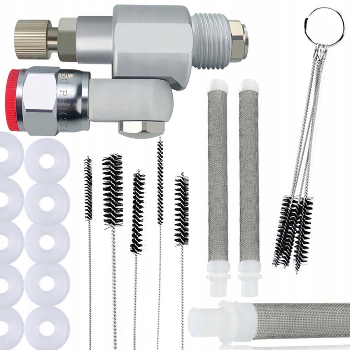 Rosfix Klep CleanShot Set - Precisie Afsluitklep 248 bar - 7/8" 10x Afdichtingen, 2x Vingerfilter 60