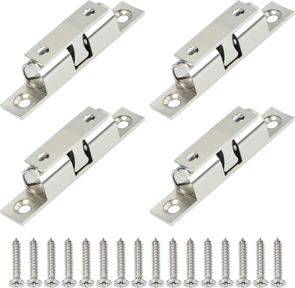 Mooche 4pcs Ball Door Catches for Internal Doors Roll, Ball Door Catches Adjustable Door Ball Latches Spring, Ball - ShopVlot