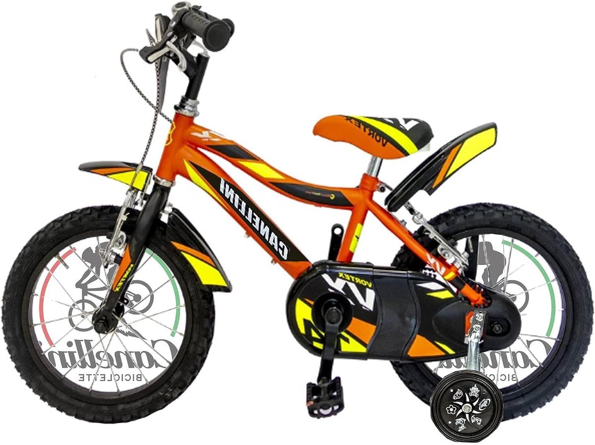 Kinderfiets sfiets sfiets Leren Fietsen Lichtgewicht Frame 14 Inch Oranje