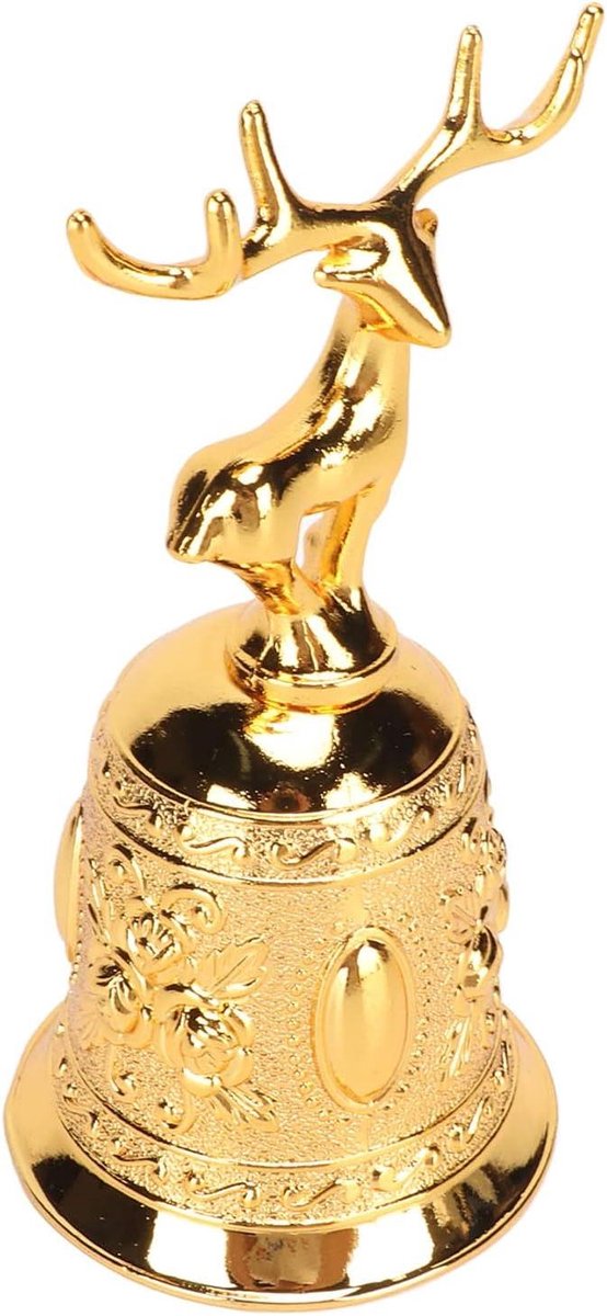 Hertenvorm Handbel - Vintage Bel - Diner Aankondigen - Roestvrij Zinklegering - 5.4 x 11.6 cm - Goud
