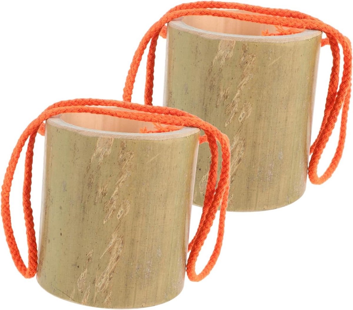 Bamboe Stelten - Loopstokken Balansstokken - Buitenspelen Balanceren - Duurzaam Bamboe Materiaal - 10 x 9.5 x 9.5 cm - Groen