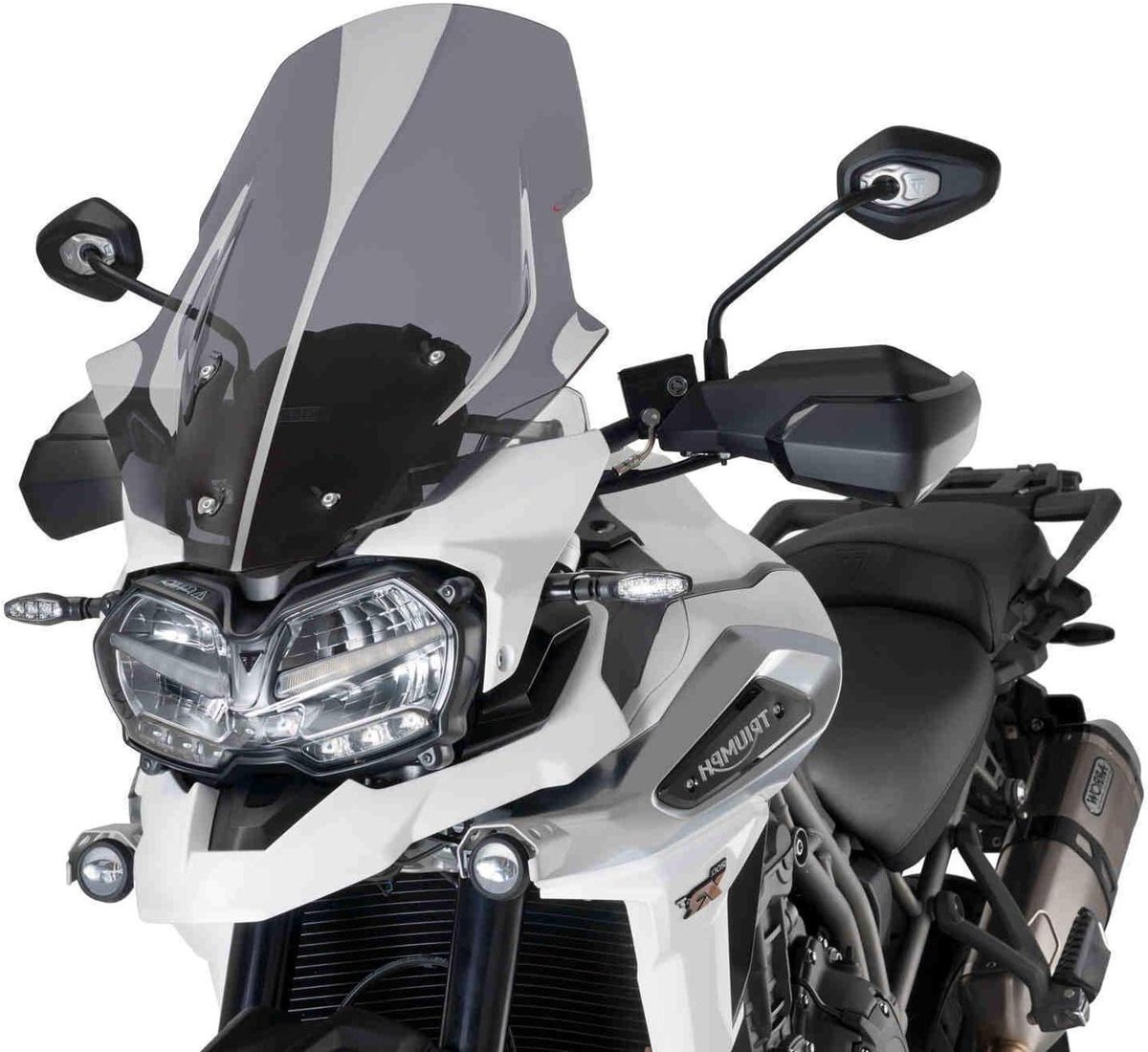 Touringschijf Motor - Windscherm Deflector - Comfortabel Rijden - Verhoogde Bescherming - 3-4mm Dikte - Donkergrijs