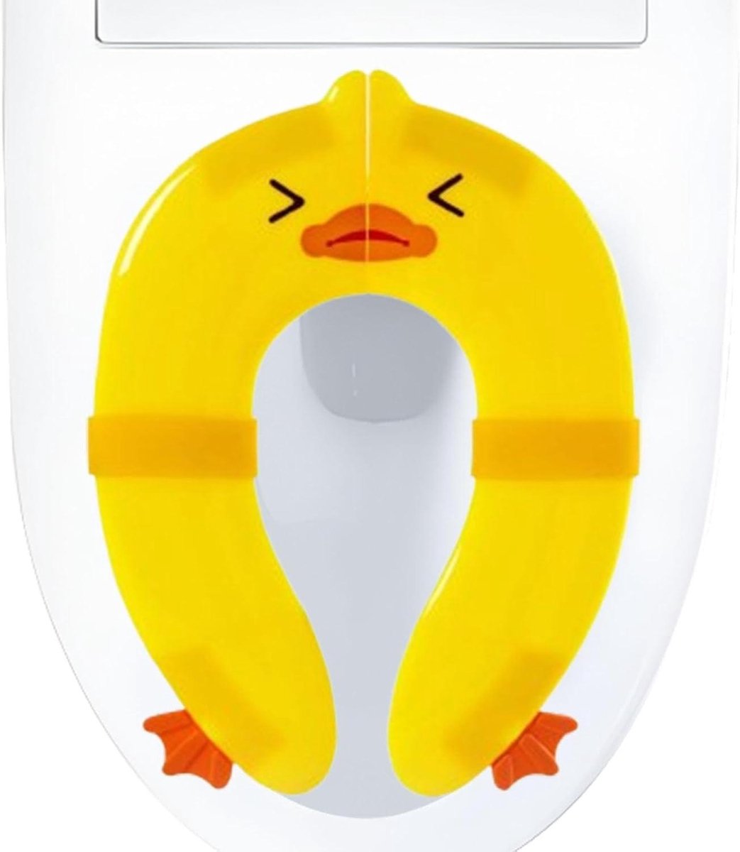 Opvouwbaar Toiletkussen - Reistoiletbrilhoezen Zindelijkheidstraining - Hygiënisch Reizen - Eendvormig Ontwerp - 257 x 182 cm - Geel