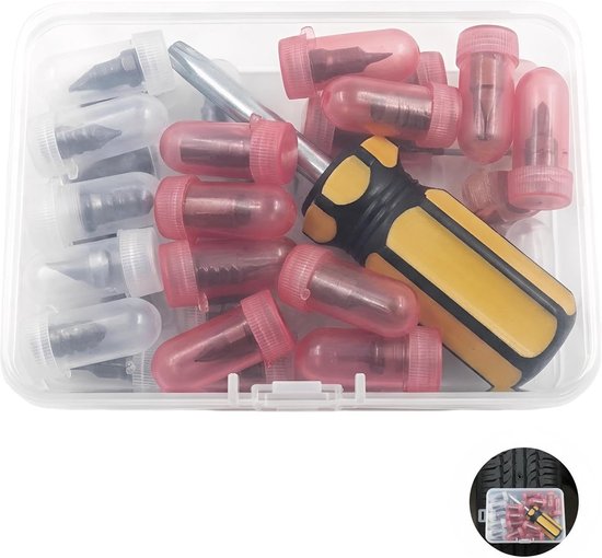 Bandenreparatie Nagels - Punctie Reparatie Kit - Onderweg Banden Herstellen - Zelf Tappend Ontwerp - 12 x 05 cm - Zwart — afbeelding 5