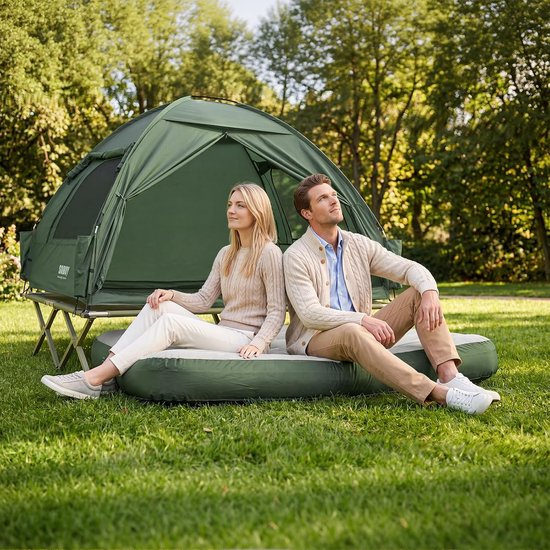 Kampeertent met Matras - Twee Persoons Tent - Comfortabel Kamperen - Inclusief Bedframe - 193 x 145 x 185 cm — afbeelding 3